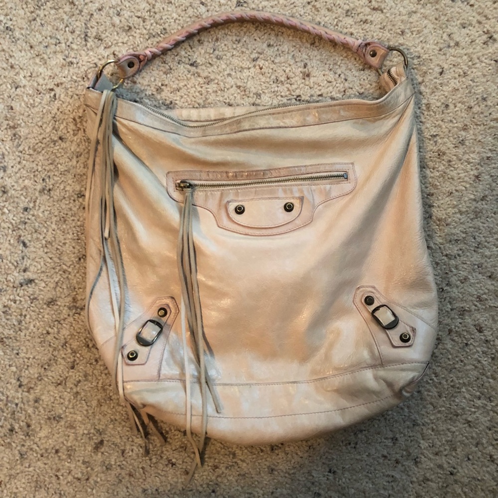 Balenciaga nude motocross city bag